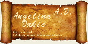 Angelina Dakić vizit kartica